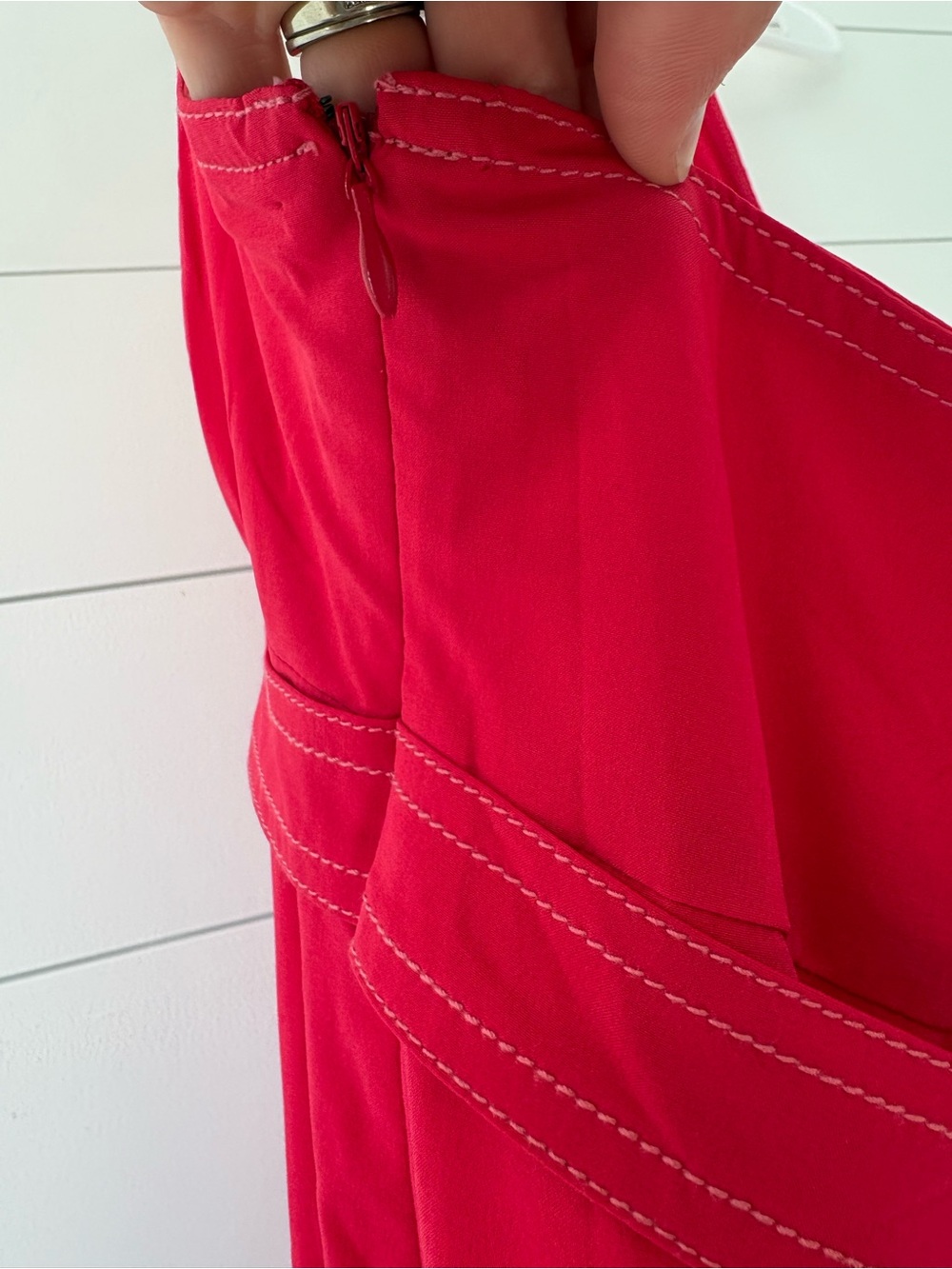 Athleta Pink Halter Midi Dress 12 Tall Built In Bra Pocket Active Travel - Picture 6 of 14